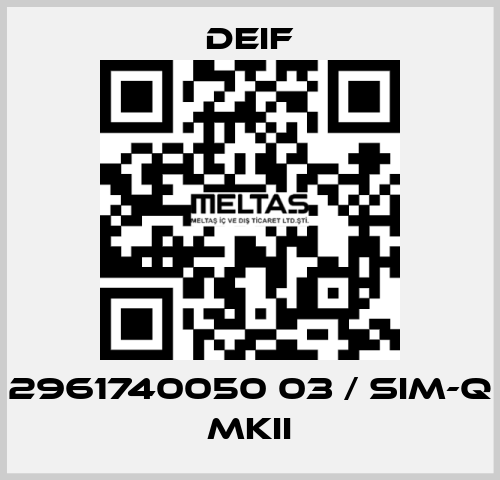 2961740050 03 / SIM-Q MKII Deif