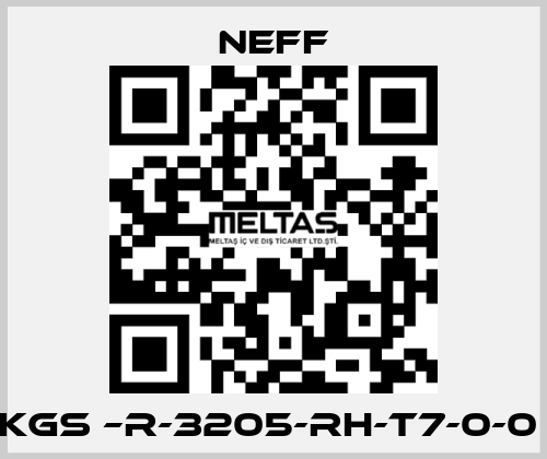 KGS –R-3205-RH-T7-0-0  Neff