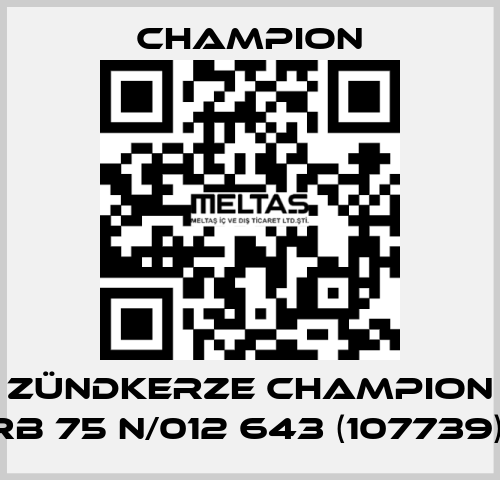 Zündkerze CHAMPION RB 75 N/012 643 (107739)  Champion