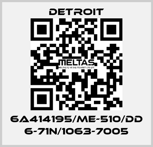 6A414195/ME-510/DD 6-71N/1063-7005 Detroit