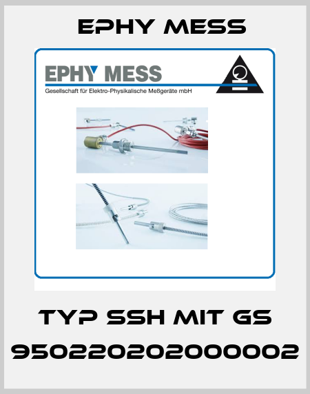 Typ SSH mit GS 950220202000002 Ephy Mess
