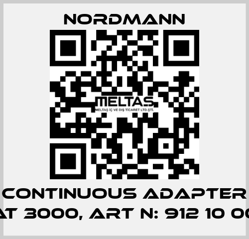 Continuous adapter AT 3000, Art N: 912 10 00 Nordmann
