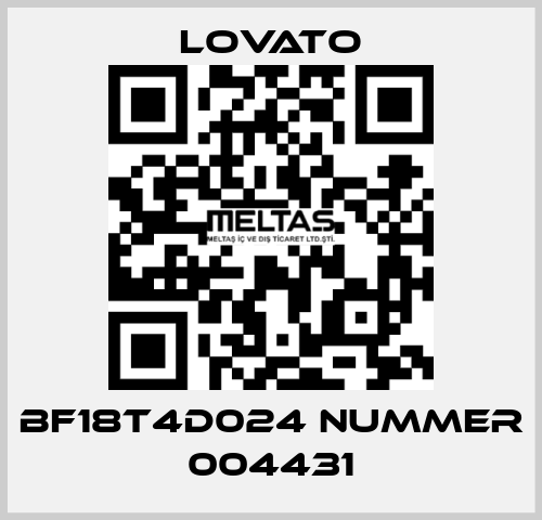 BF18T4D024 NUMMER 004431 Lovato