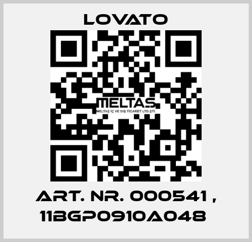 Art. Nr. 000541 , 11BGP0910A048  Lovato