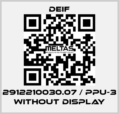 2912210030.07 / PPU-3 without display Deif