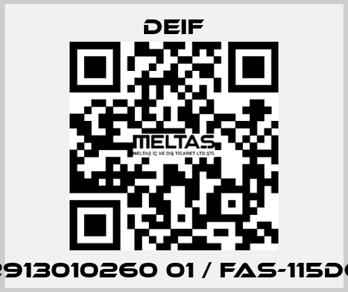 2913010260 01 / FAS-115DG Deif