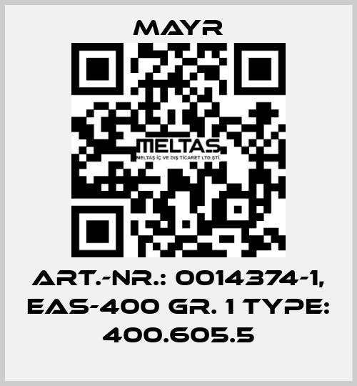 Art.-Nr.: 0014374-1, EAS-400 Gr. 1 Type: 400.605.5 Mayr