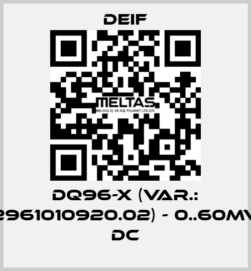 DQ96-x (Var.: 2961010920.02) - 0..60mV DC Deif