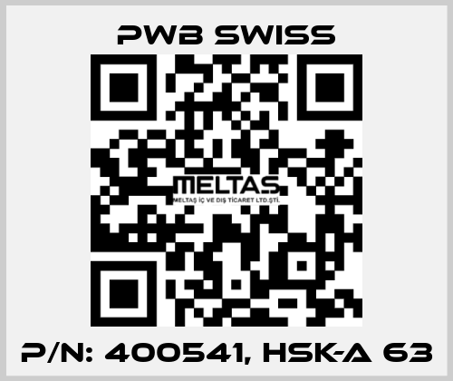 P/N: 400541, HSK-A 63 PWB Swiss
