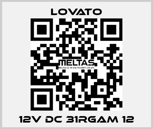 12V DC 31RGAM 12 Lovato