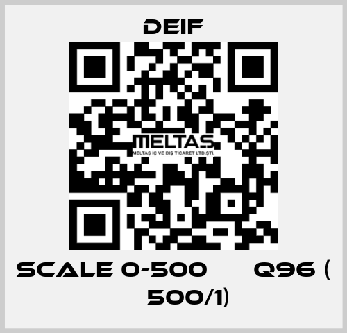 scale 0-500 А ЕQ96 ( ТТ500/1) Deif