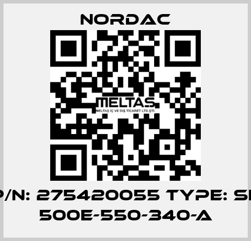 P/N: 275420055 Type: SK 500E-550-340-A NORDAC