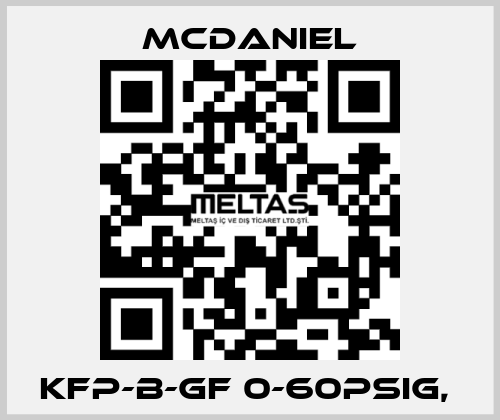 KFP-B-GF 0-60PSIg,  McDANIEL