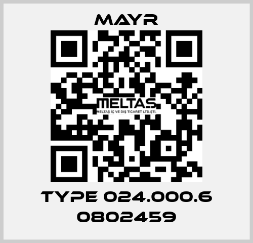 Type 024.000.6 0802459 Mayr