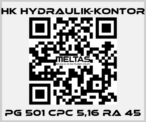 PG 501 CPC 5,16 RA 45 HK HYDRAULIK-KONTOR
