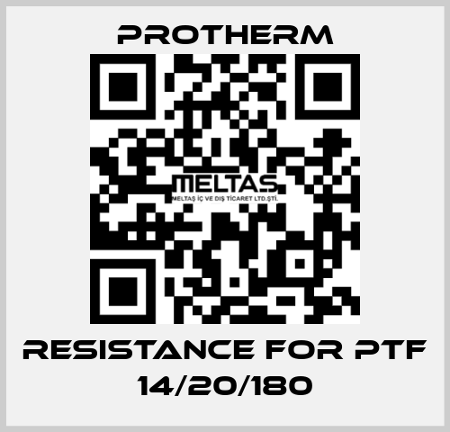 resistance for PTF 14/20/180 PROTHERM