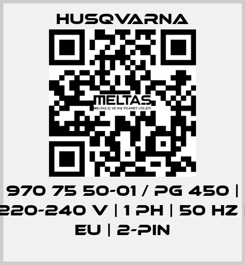 970 75 50-01 / PG 450 | 220-240 V | 1 ph | 50 Hz | EU | 2-pin Husqvarna
