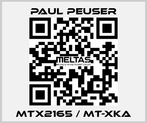 MTX2165 / MT-XKA PAUL PEUSER