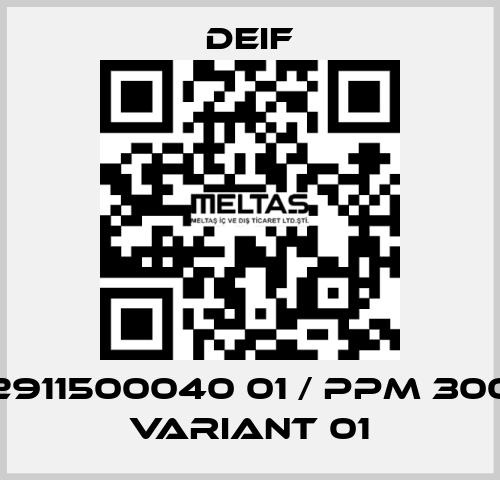 2911500040 01 / PPM 300 Variant 01 Deif