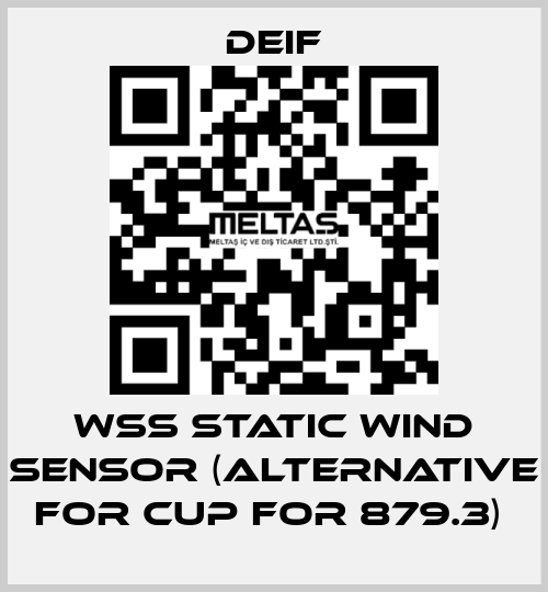 WSS STATIC WIND SENSOR (ALTERNATIVE FOR CUP FOR 879.3)  Deif