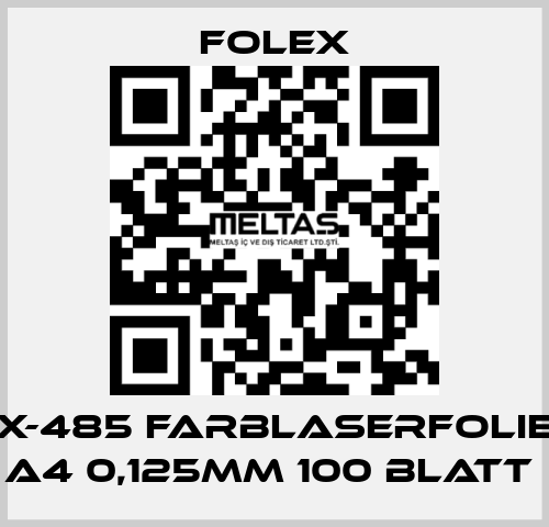 X-485 FARBLASERFOLIE A4 0,125MM 100 BLATT  Folex