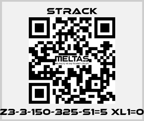 Z3-3-150-325-S1=5 XL1=0 Strack