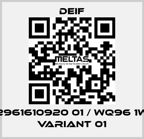 2961610920 01 / WQ96 1W Variant 01 Deif
