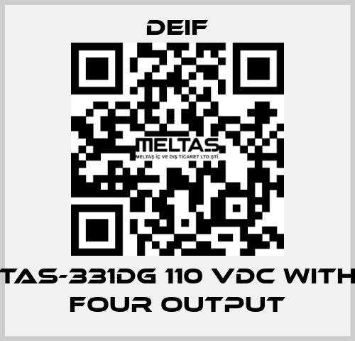 TAS-331DG 110 VDC with four output Deif