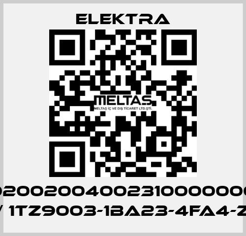 02002004002310000000 / 1TZ9003-1BA23-4FA4-Z ELEKTRA