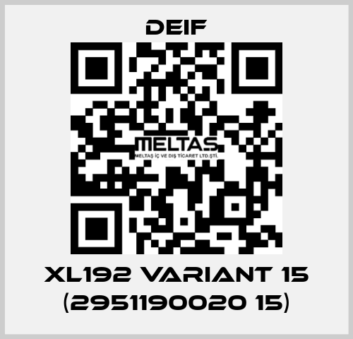 XL192 Variant 15 (2951190020 15) Deif