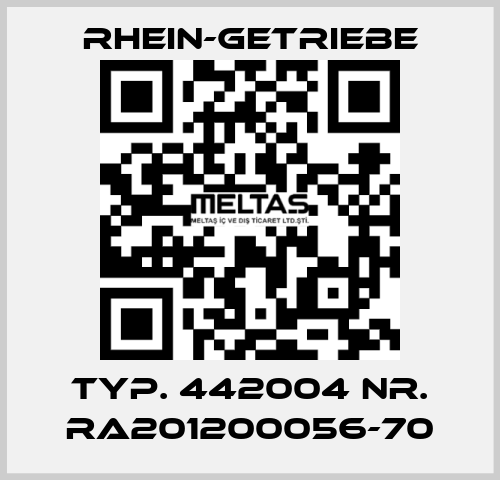 Typ. 442004 Nr. RA201200056-70 Rhein-Getriebe