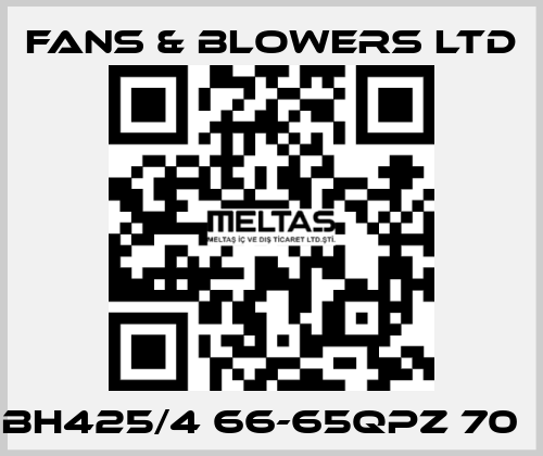 BH425/4 66-65QPZ 70㎏ Fans & Blowers Ltd