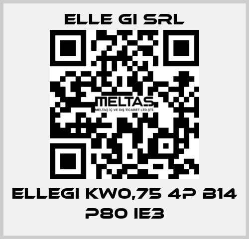 Ellegi Kw0,75 4P B14 P80 ie3 ELLE GI SRL