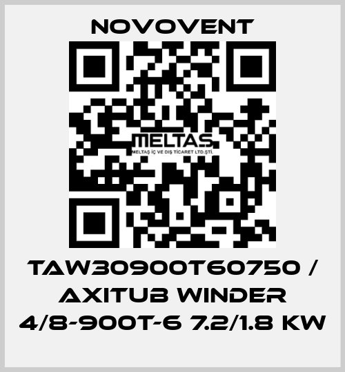 TAW30900T60750 / AXITUB WINDER 4/8-900T-6 7.2/1.8 kW Novovent