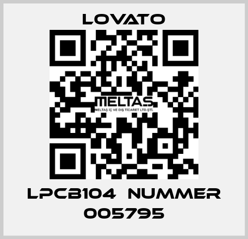 LPCB104  Nummer 005795 Lovato