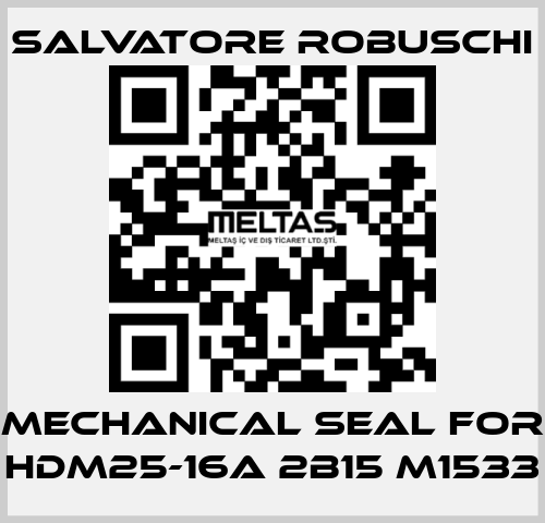 mechanical seal for HDM25-16A 2B15 M1533 SALVATORE ROBUSCHI