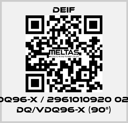 DQ96-x / 2961010920 02, DQ/VDQ96-x (90°) Deif