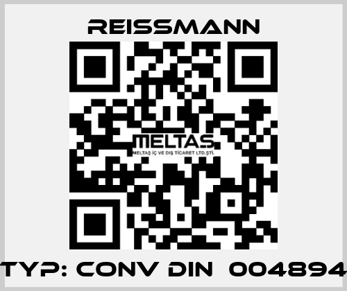 Typ: CONV DIN  004894 Reissmann