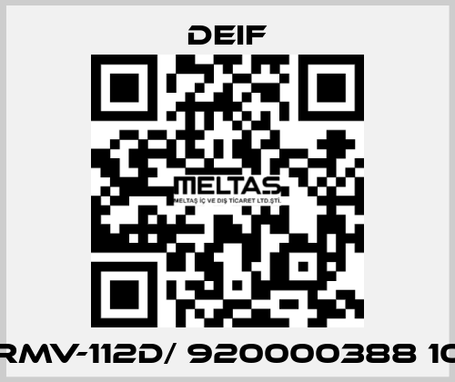 RMV-112D/ 920000388 10 Deif