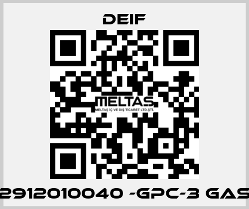 2912010040 -GPC-3 Gas Deif