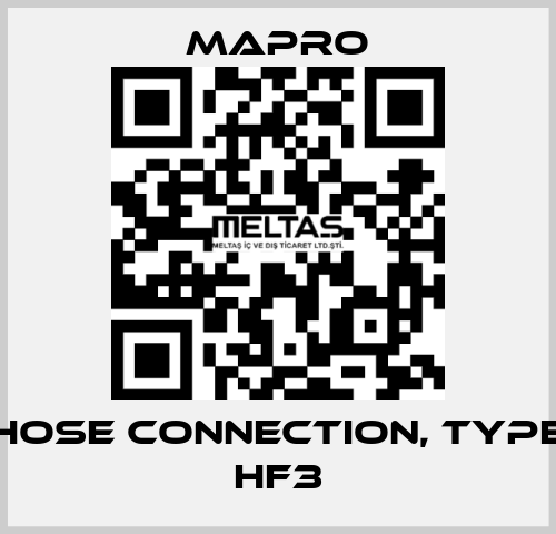 Hose connection, type HF3 Mapro