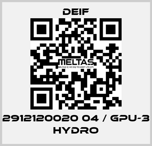 2912120020 04 / GPU-3 Hydro Deif
