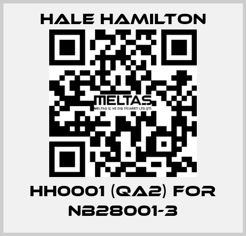HH0001 (QA2) for NB28001-3 HALE HAMILTON
