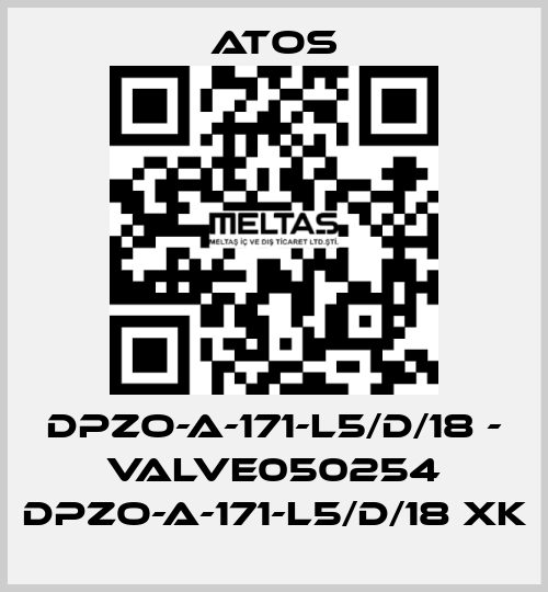DPZO-A-171-L5/D/18 - VALVE050254 DPZO-A-171-L5/D/18 XK Atos