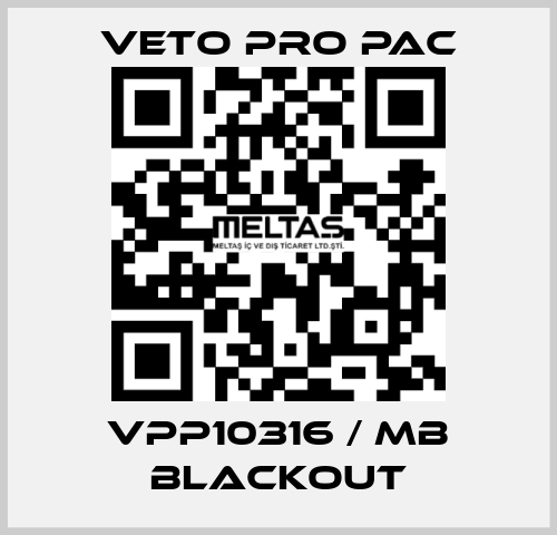 VPP10316 / MB BLACKOUT Veto Pro Pac