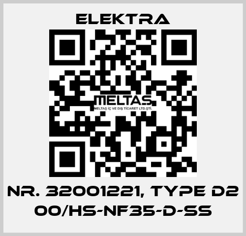 nr. 32001221, type D2 00/HS-NF35-D-SS ELEKTRA