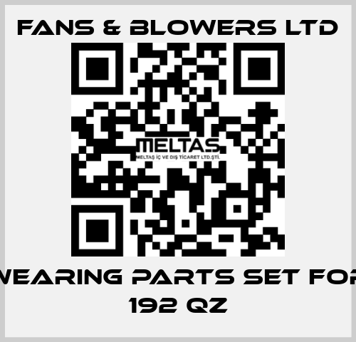 Wearing parts set for 192 QZ Fans & Blowers Ltd