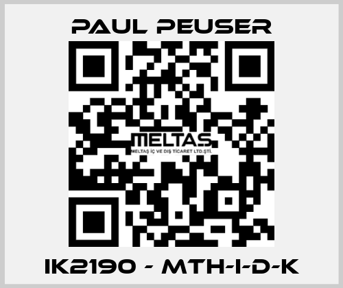 IK2190 - MTH-I-D-K PAUL PEUSER