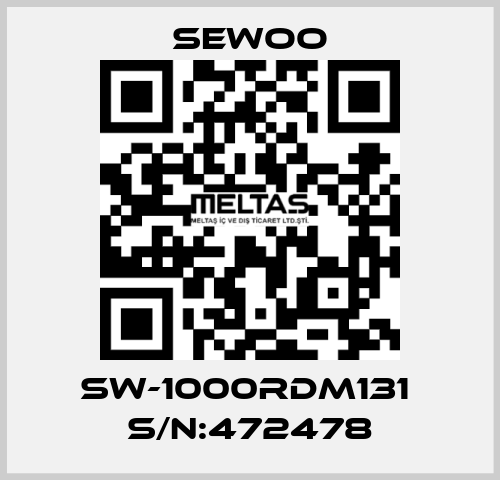 SW-1000RDm131  S/N:472478 Sewoo