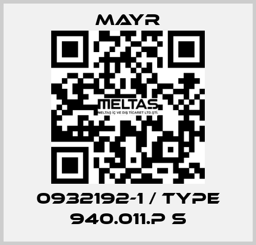 0932192-1 / Type 940.011.P S Mayr
